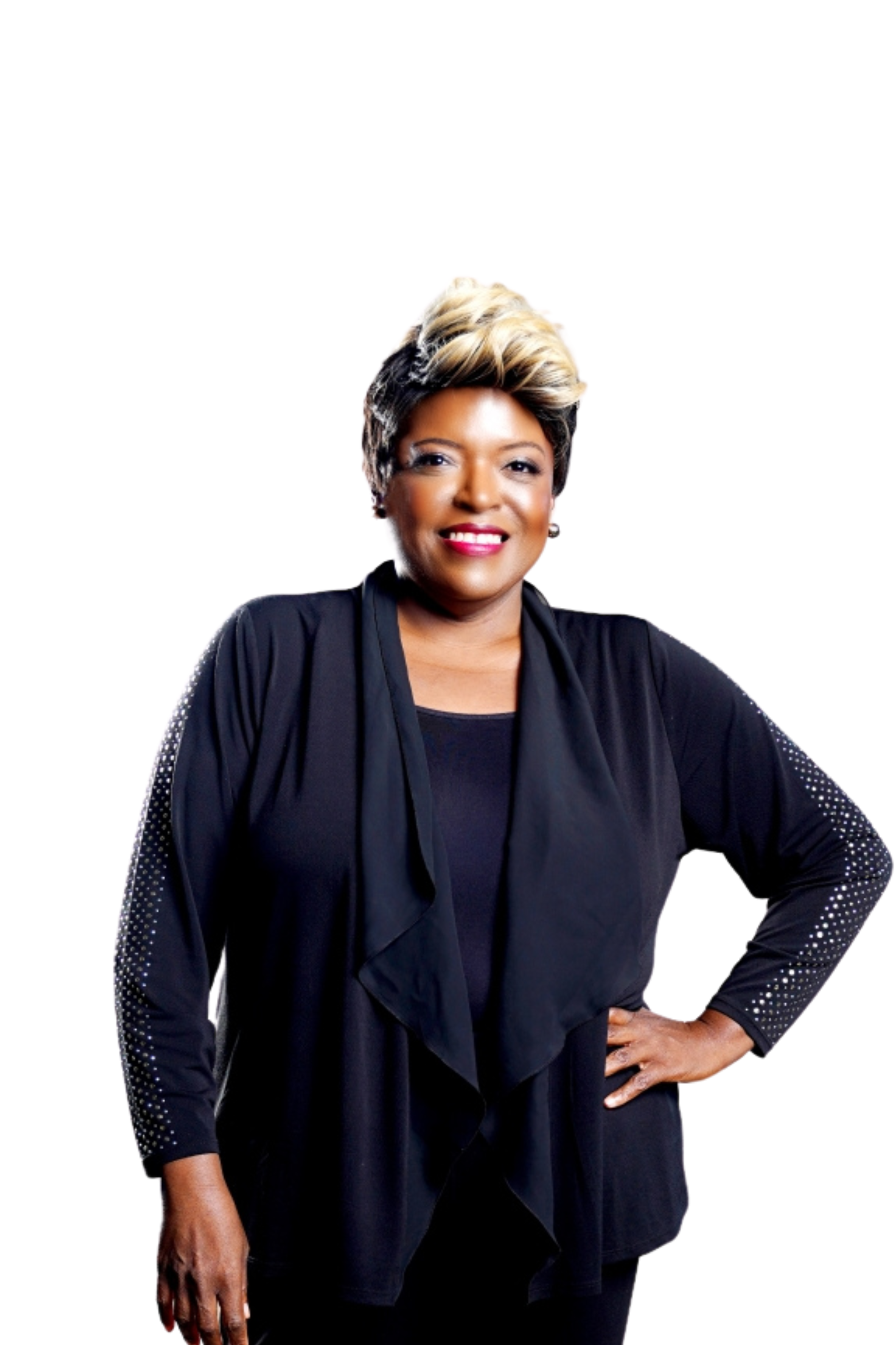 Takisha Bromell, CEO and Founder of Girlfriday Business Solutions, confidently leading with a smile.