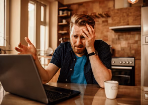 Stressed working man